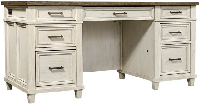 aspenhome® Caraway Aged Ivory Credenza Desk-0