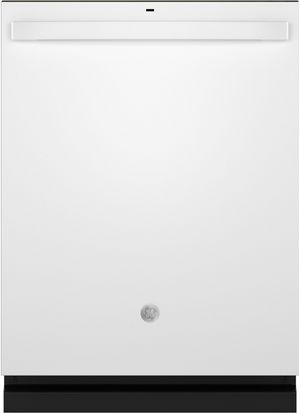 GE 24" White Top Control Built In Dishwasher