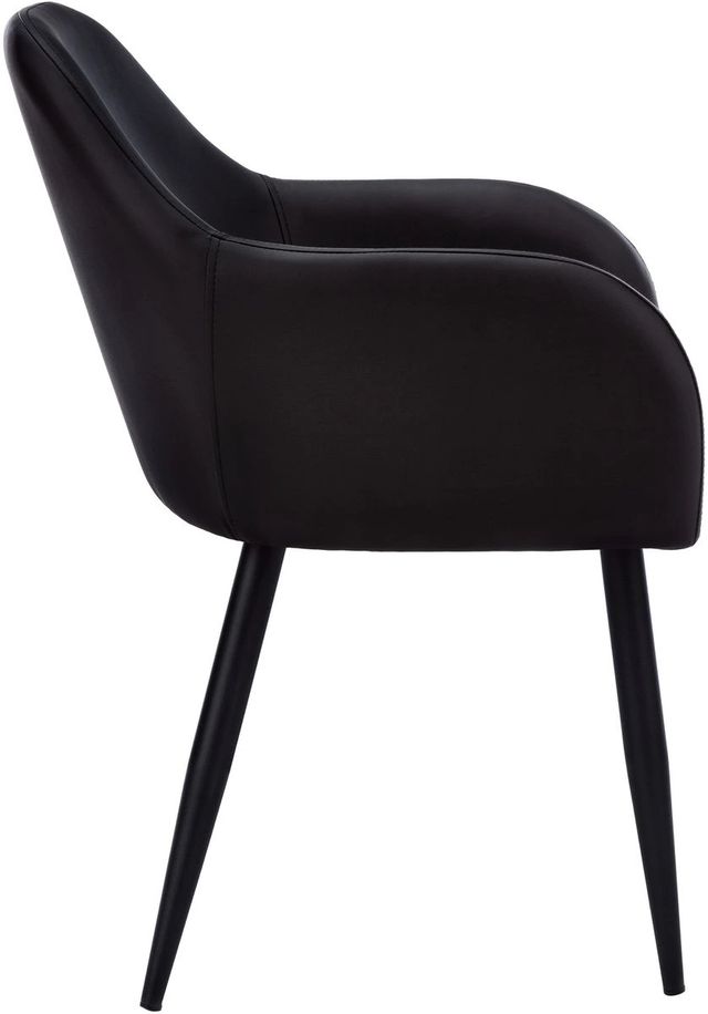 Monarch Specialties Inc. 2-Piece Black Arm Chair Set with Black Metal Legs-3