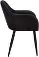 Monarch Specialties Inc. 2-Piece Black Arm Chair Set with Black Metal Legs-3