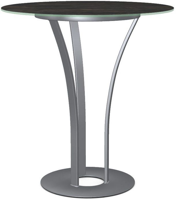 Amisco Customizable Dalia Italian Porcelain Bar Table with Metal Turnip Base-0