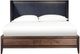 Modus Furniture Boracay Black Pepper/Wild Oats Brown Queen Upholstered Wingback Storage Bed-3