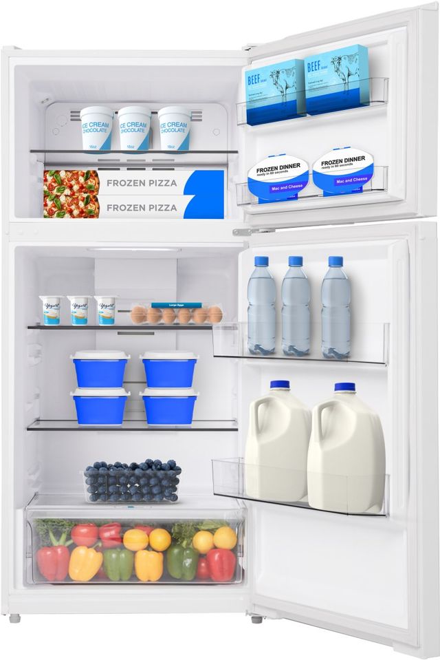 Midea 28" 14.2 Cu. Ft. White Garage Ready Counter Depth Top-Freezer Refrigerator-2
