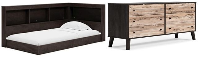 Signature Design by Ashley® Piperton 2-Piece Brown Twin Bookcase Storage Bed Set-0
