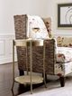 American Drew® Lenox Beige Martini Table with Brassy Champagne Base-1