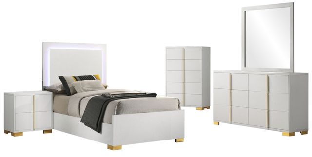 Coaster® Marceline 5-Piece White Twin Bedroom Set-0
