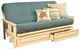 Kodiak Furniture Monterey Linen Aqua/Antique White Full Storage Futon with Mattress-0