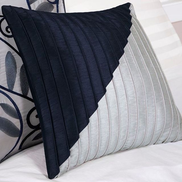 Olliix by Madison Park Navy California King Amherst 7 Piece Comforter Set-1