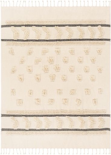 Surya Vasant Ivory 50"x60" Throw Blanket-1