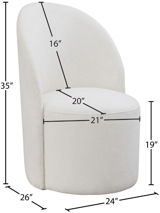 Meridian Furniture Hautely Cream Accent Chair-2