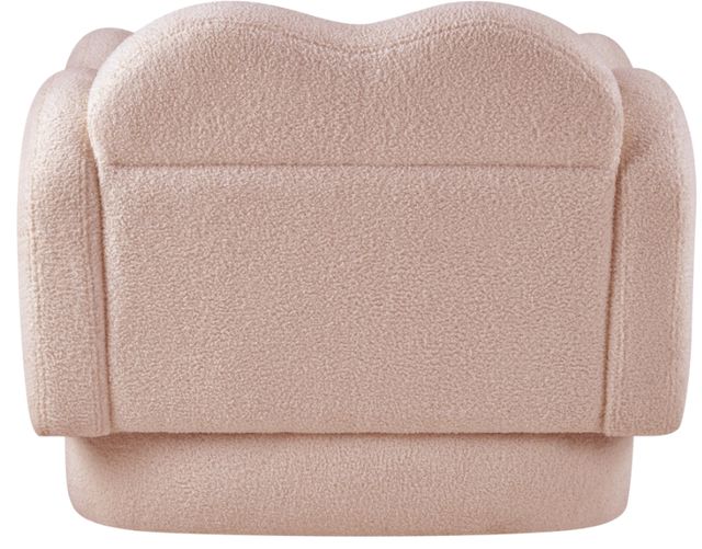 Meridian Furniture Bloom Pink Teddy Fabric Accent Chair-3