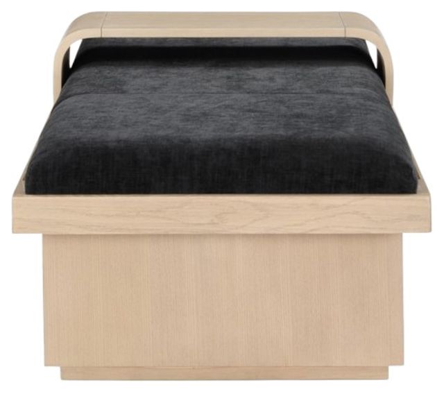 Meridian Furniture Arlington Black/Natural Bench-2