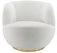 Sagebrook Home Velveteen Beige with Gold Base Chair-0
