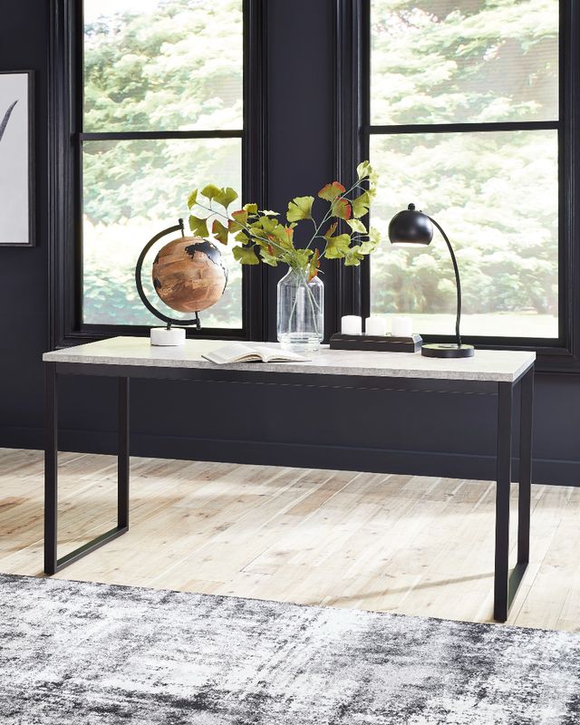 Signature Design by Ashley® Lazabon 63" Gray/Black Office Desk-2