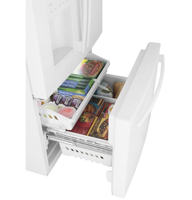 GE® 36" 25.6 Cu. Ft. High-Gloss White Freestanding French Door Refrigerator-4