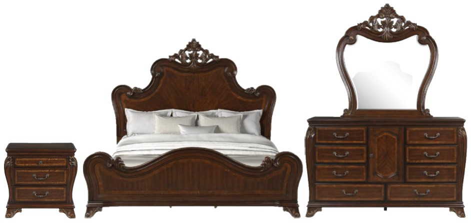 New Classic® Home Furnishings Montecito 4-Piece Cherry Queen