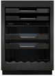 Marathon M4 Series 24” 5.3 Cu. Ft. Black Stainless Steel Built-In Dual Zone Wine Cooler-1
