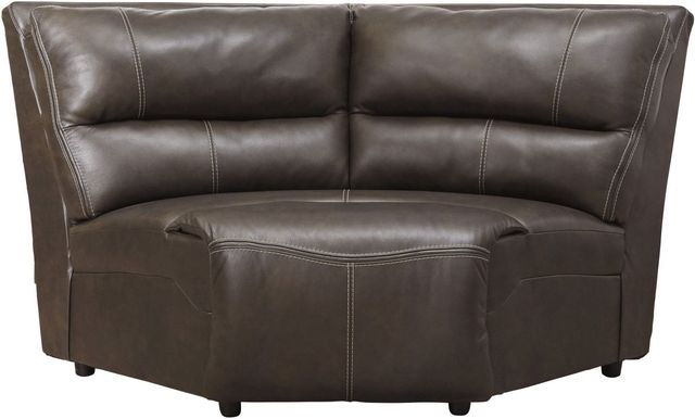 Signature Design by Ashley® Ricmen 3-Piece Walnut Power Reclining Sectional-4