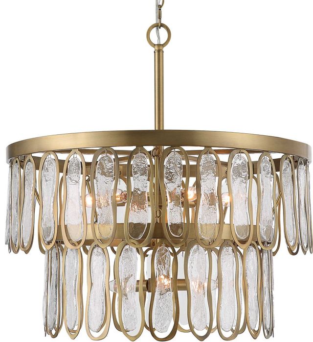 Uttermost® Aurelie Antique Brass 9-Light Round Pendant-2