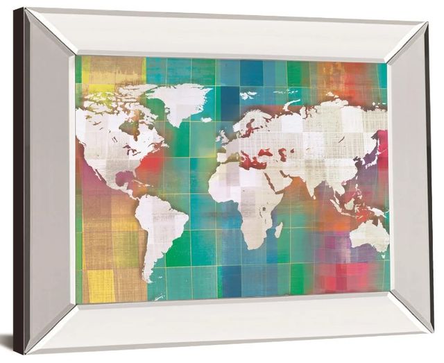 Classy Art Color My World By Venter, T. Mirror Framed Wall Art-0