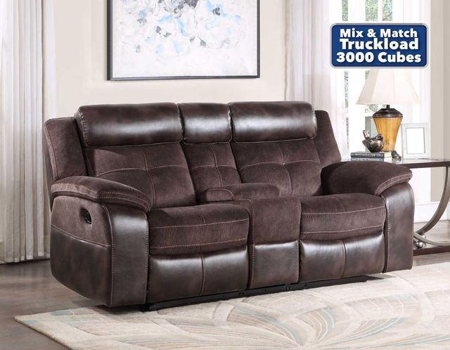 Steve Silver Co. Pueblo Coffee Manual Reclining Loveseat with Console-2