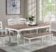 Winners Only® Augusta Rustic Brown/White Bench-1