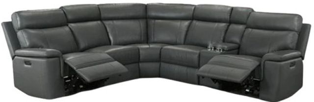Furniture of America® Oliverus Dark Gray Power Sectional-0