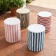 TOV Furniture Tempest Pink Stripes Ceramic Indoor/Outdoor Table-1