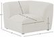Meridian Furniture Miramar Cream Upholstered Modular Corner Chair-4