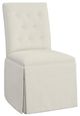 Fairfield® Customizable Entree Dining Tufted Straight Short Back Skirted Dining Side Chair with Tobacco Legs-0