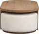 Magnussen Home® Hayden Golden Oat Lift Top Storage Cocktail Table with Casters and 2 Upholstered Stools-3