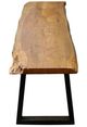 StyleCraft Live Edge Black/Brown Bench-1