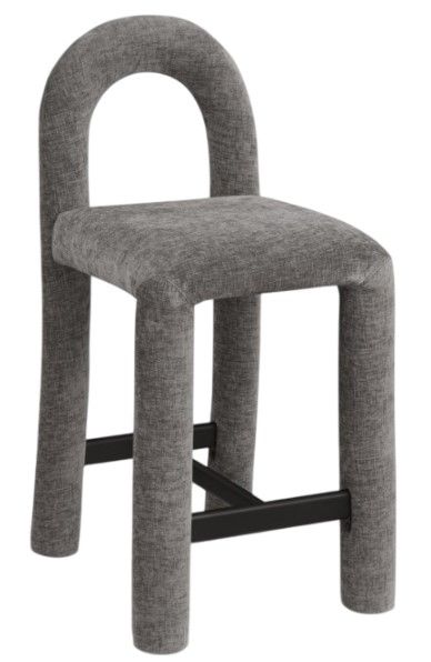 Meridian Furniture Amari Gray Upholstered Counter Stool-0