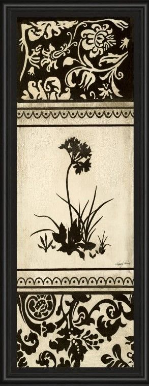 Classy Art Beige/Black Garden Shadow I By Kimberly Poloson Wall Art-1