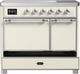 Ilve® Majestic III 40" Antique White Pro Style Induction Range with Solid Door and Chrome Trim-2