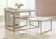 Hooker® Furniture Susan G. Komen Glass Top Blossoming Hope Cocktail Table with Gold Base-1