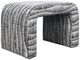 Harp & Finial® Gable Black/White Dash Ottoman-0