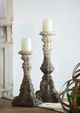 A & B Home Magnesia Gold/White 22" Candle Holder-3