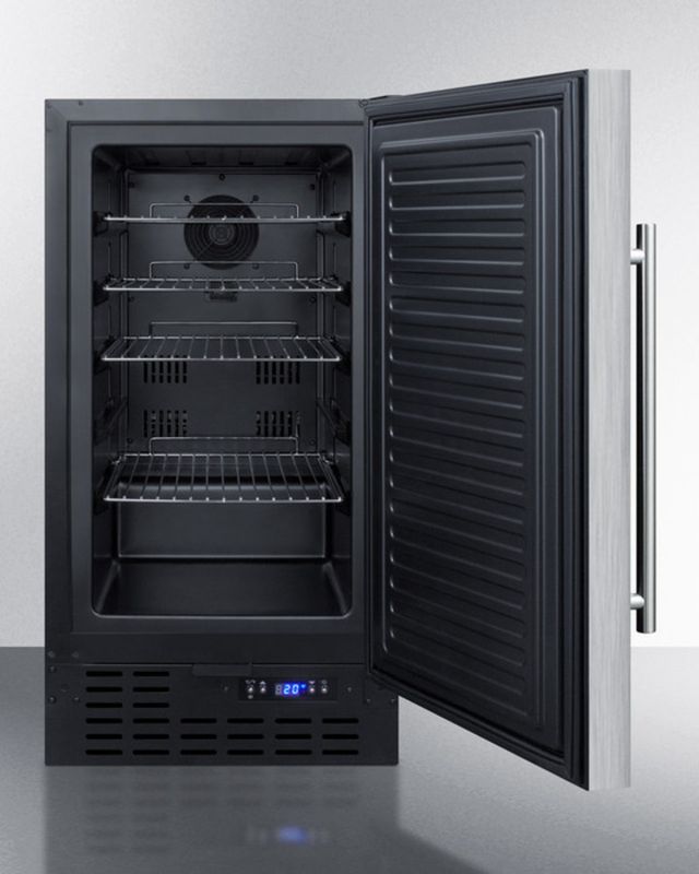 Summit® 18" 2.7 Cu. Ft. Stainless Steel Upright Freezer-2