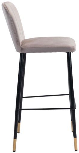 Zuo® Modern Manchester 2-Piece Gray Bar Chairs-2