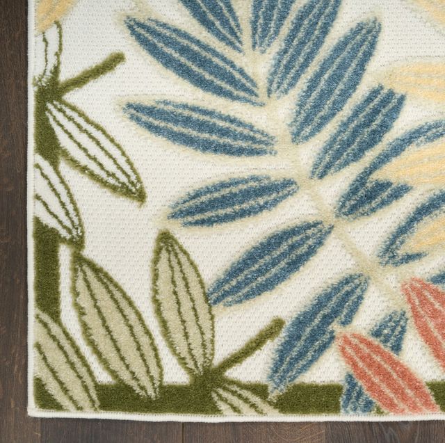 Nourison Home™ Aloha Ivory Rose 5'x8' Style 1 Area Rug-3