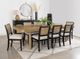 Coaster® Arini 9-Piece Black/Sand Wash Extension Leaf Dining Table Set-1