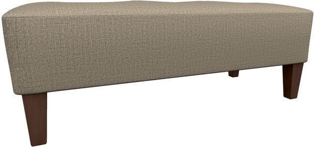 Best® Home Furnishings Customizable Kenai Bench with Dark Walnut Legs and Two Pillows