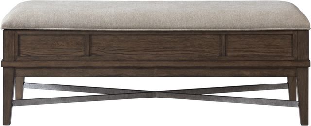 Intercon Preston Weathered Vintage Oak Storage Bench-0