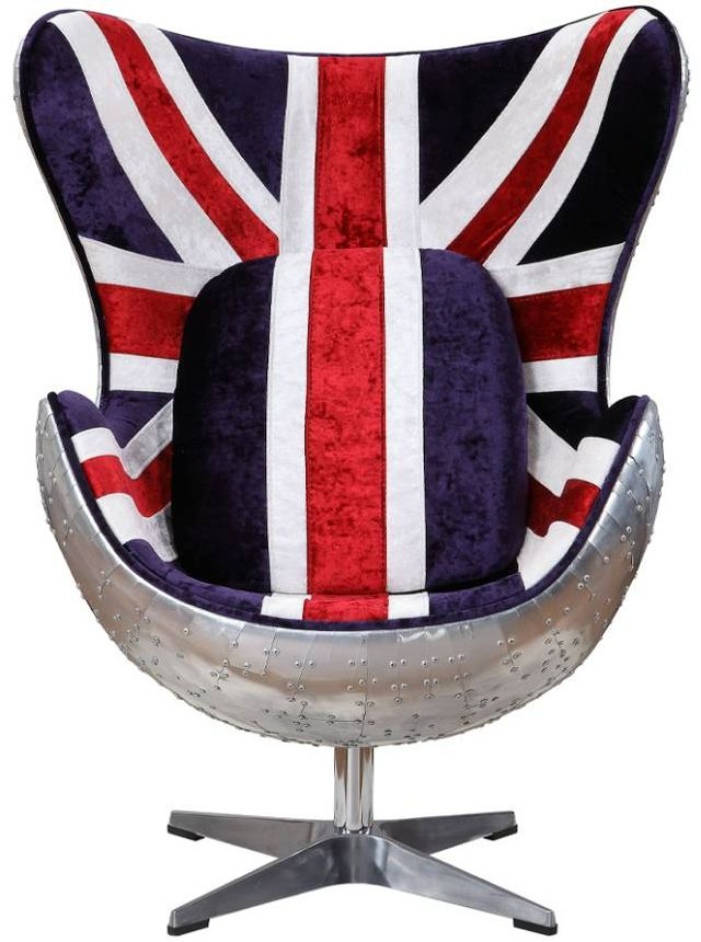 ACME Furniture Brancaster British Flag Swivel Accent Chair-3