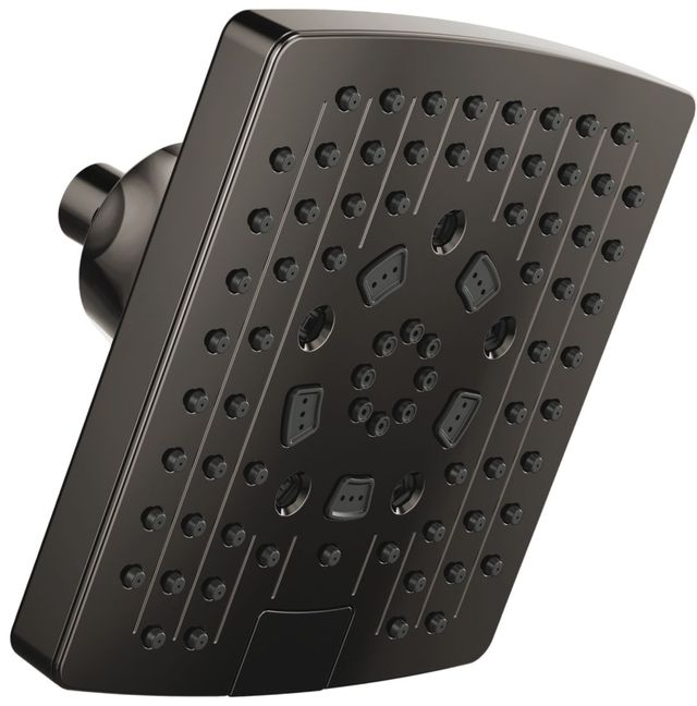 Brizo Essential™ Brilliance® Black Onyx Linear Square H2Okinetic® Multi-Function Wall Mount Showerhead-0