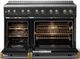 Viking® 5 Series 48" Antique Bronze Pro Style Induction Range with Brushed Brass Trim-1