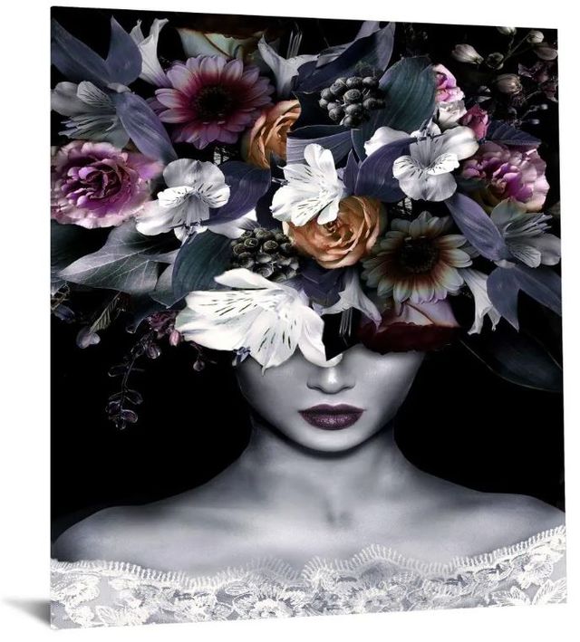 Classy Art Floral Lady Front Wall Art-0