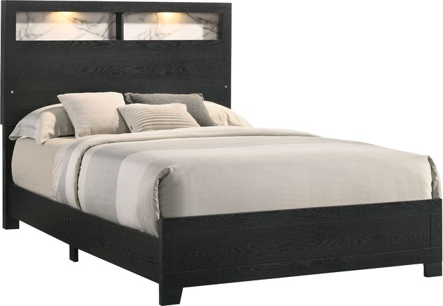 Crown Mark Candence Black Queen Bookcase Bed-0