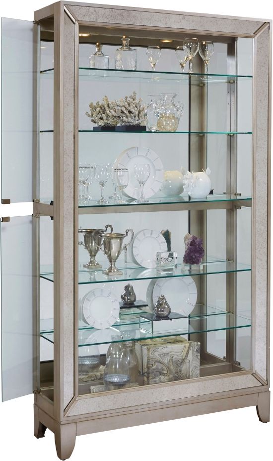 Pulaski™ PFC Aged Silver Side Entry Curio-1